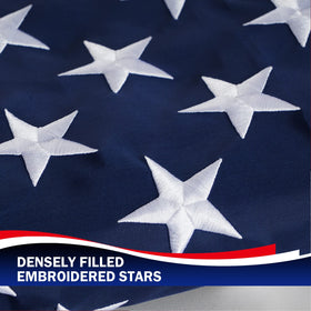 Homissor American Flag 3x5 embroidered stars for crisp, durable symbols