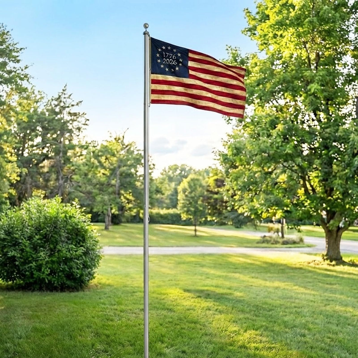 Homissor outdoor display flag stays striking in sun and breeze