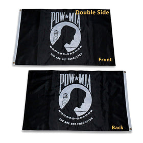 Homissor Pow Mia flag embroidered 3x5 for outdoor display.