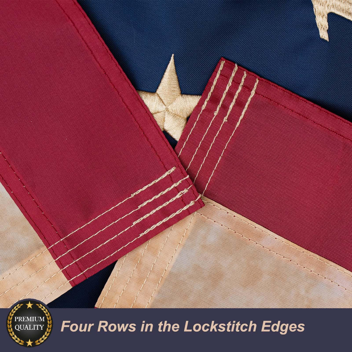 Homissor tea-stained polyester flag adds vintage feel to any porch