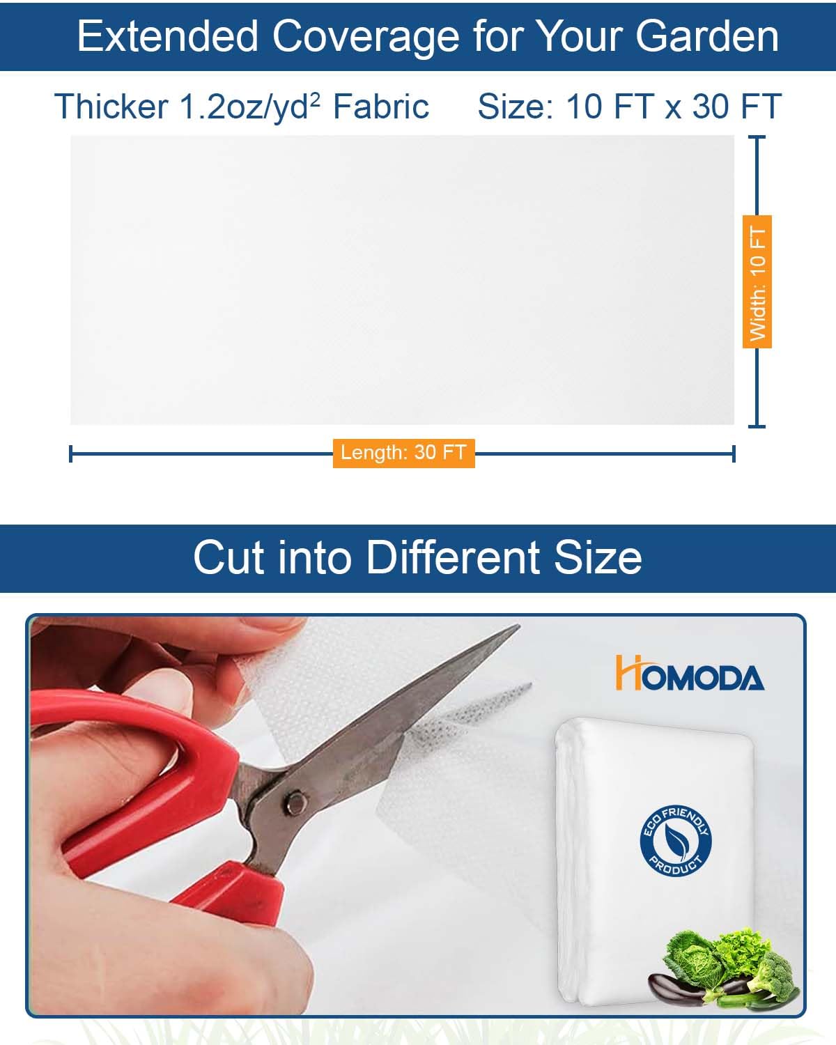 Homoda easy secure setup with soil or weights for winter protection.