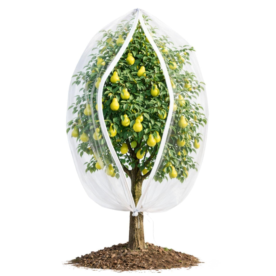 Homoda fruit tree netting cover with side zipper protecting trees from birds