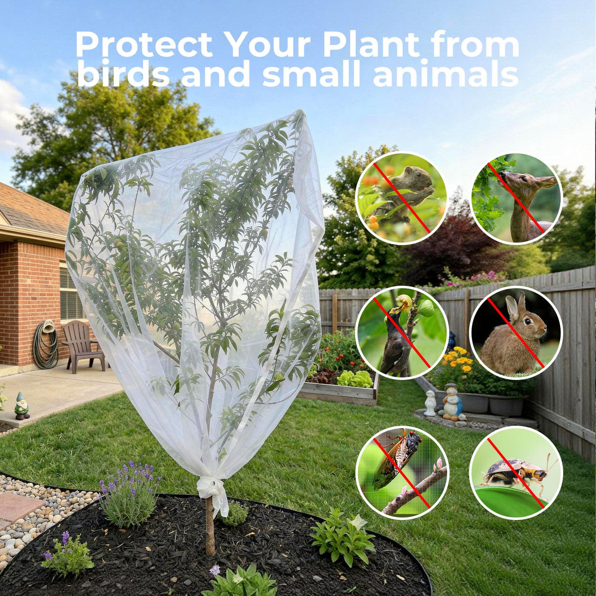 Homoda ultra-fine mesh garden netting see-through for plant health and pest protection