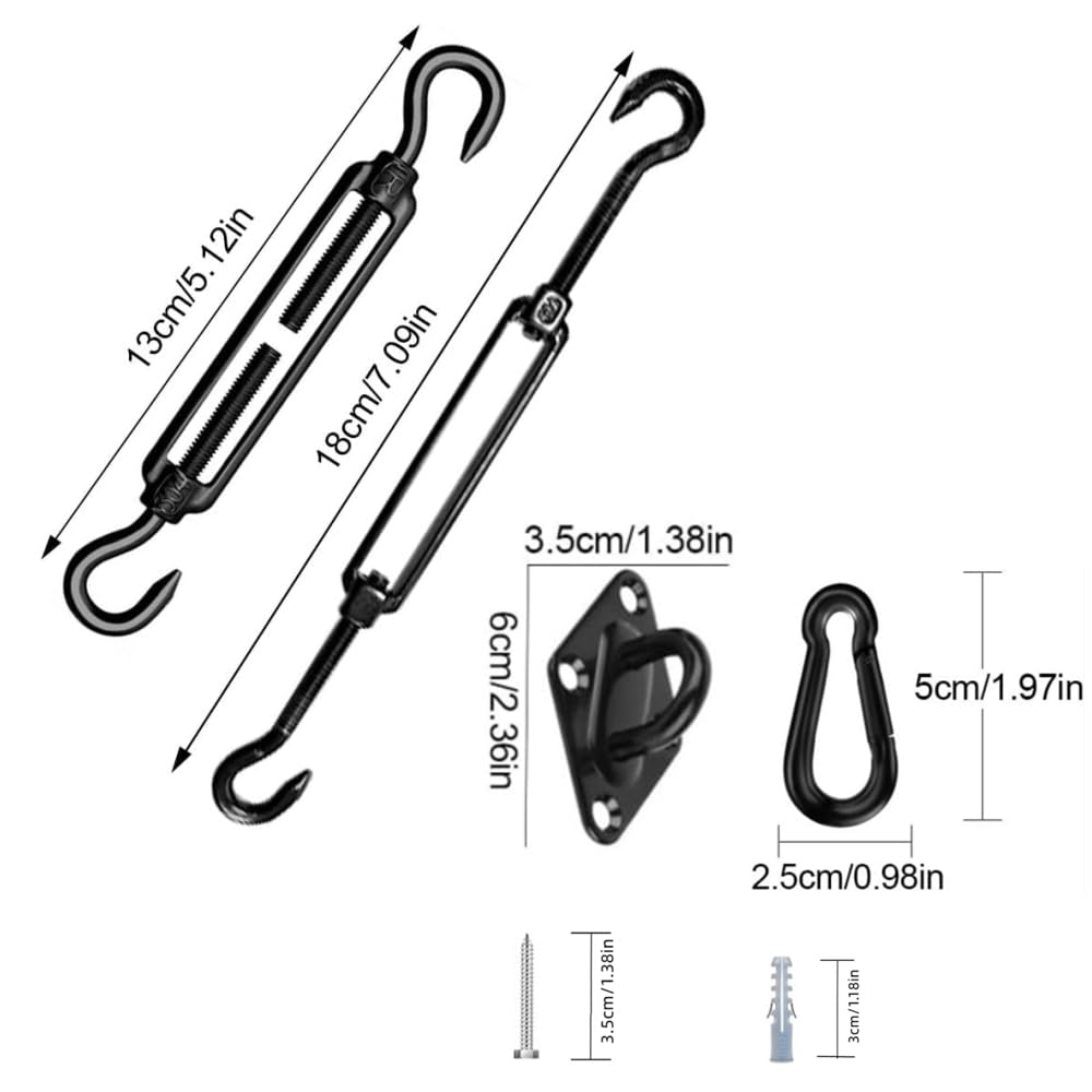 HOMPER snap hooks enable quick, safe shade sail hanging and removal.