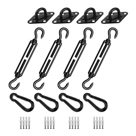 HOMPER wall brackets provide sturdy support for shade sails outdoors.
