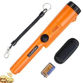 HOMPO metal detector pinpointer front view shows compact handheld design and precision