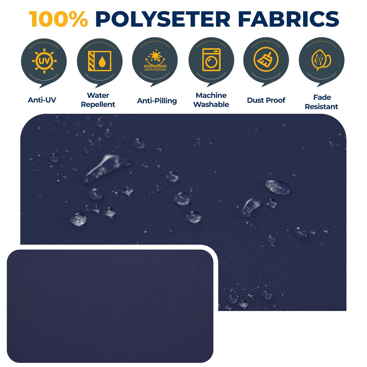 HOMREST easy-zipper installation for quick replacement and secure fit.