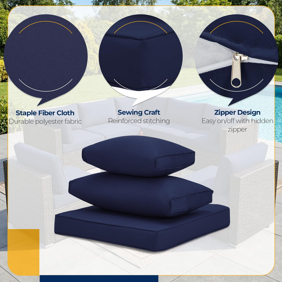 HOMREST durable high-density polyester resists fading and daily wear.