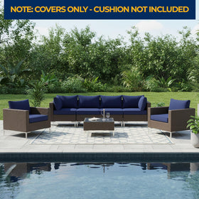 HOMREST navy khaki and grey color options suit outdoor décor.