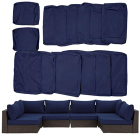 HOMREST reversible double-sided cushion covers showing two looks to extend wear.