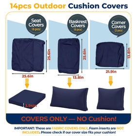 HOMREST water-repellent fabric protects cushions from spills and light rain.