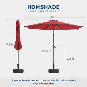 HOMSHADE durable ribs resist bending for lasting use