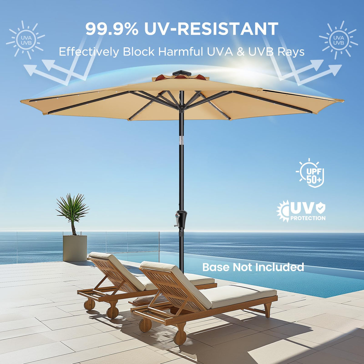 HOMSHADE easy crank-tilt system lets you adjust shade quickly.