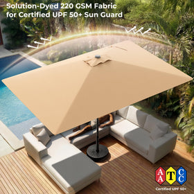 HOMSHADE top air vent promotes airflow under the canopy for comfort.