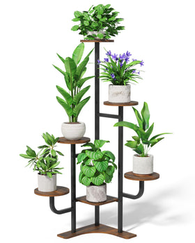 Homsorout corner plant stand top view showcasing space-saving design.