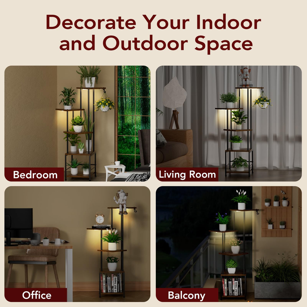Homsorout corner-friendly design fits small spaces for indoor greenery