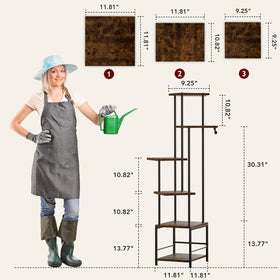 Homsorout plant stand middle tier supports hanging baskets for added greenery