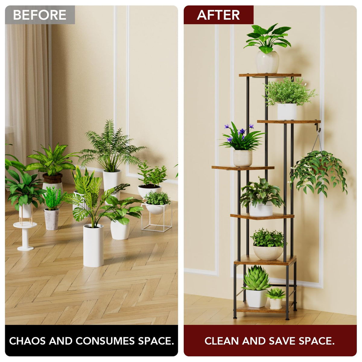 Homsorout space-saving corner design fits tight living spaces