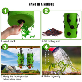 Homyhoo deer-resistant upside-down planter helps protect tomatoes