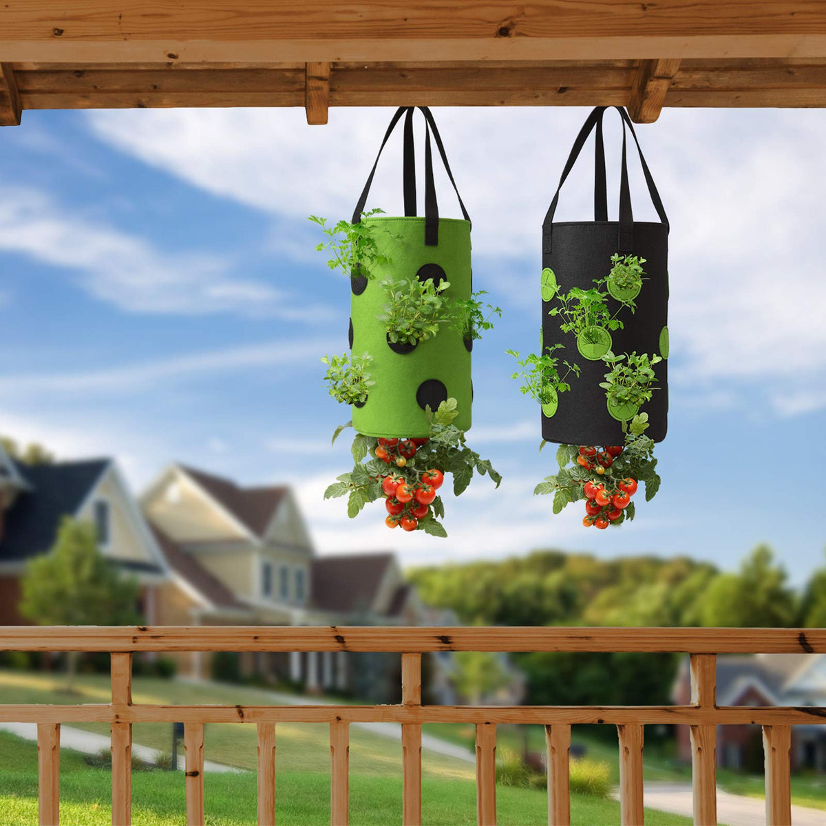 Homyhoo fabric planters are durable for multiple seasons and storage.