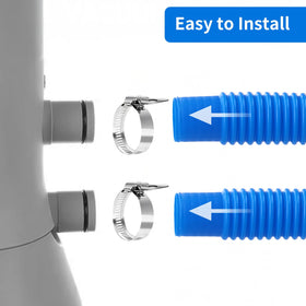 Homyplaza durable PE material pool hose resists kinks and corrosion.