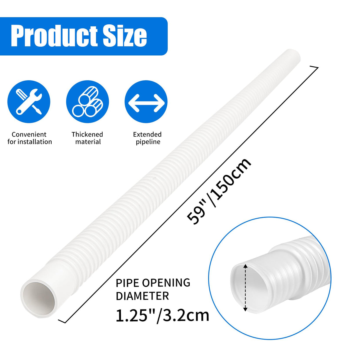 Homyplaza PE material hose is flexible and resistant to kinks