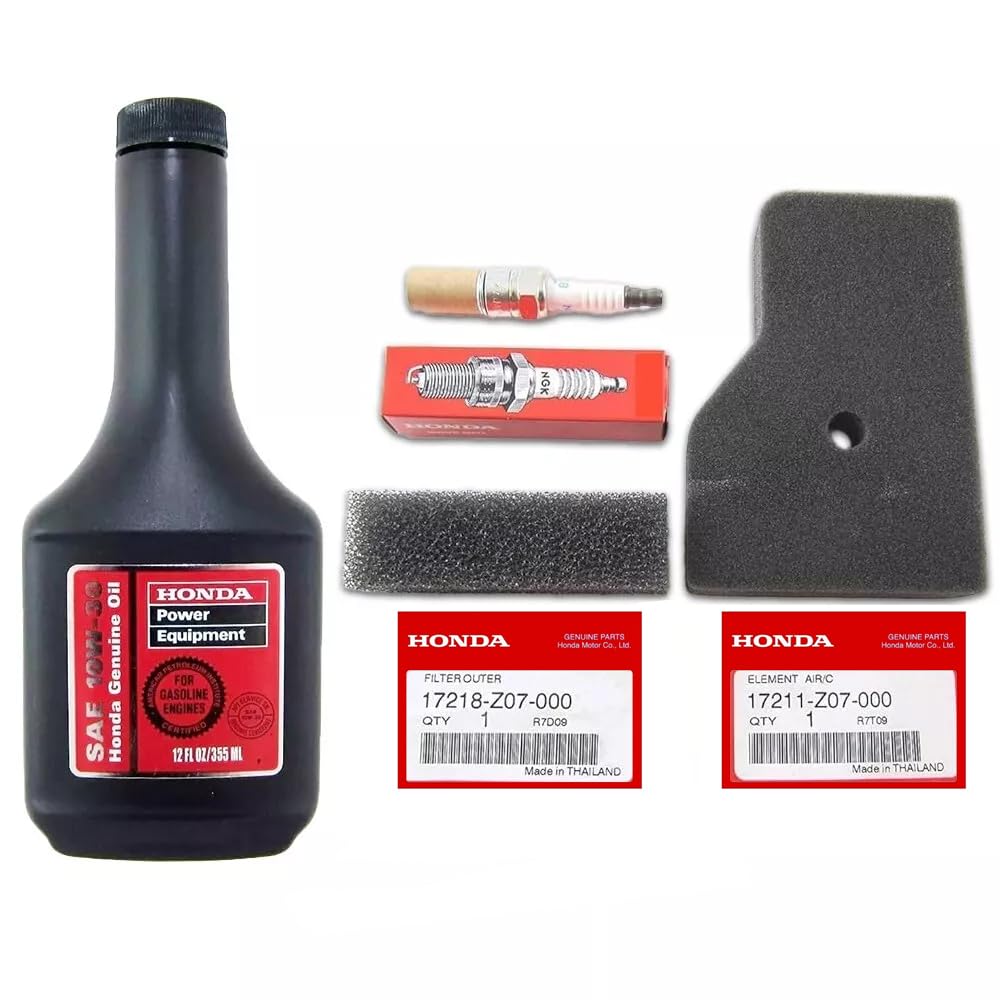 Honda EU tune-up kit packaging with spark plug and filters for easy maintenance
