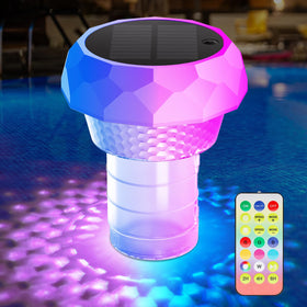 Honeasort 2-in-1 floating pool lights solar powered illuminate evening swims with vibrant color