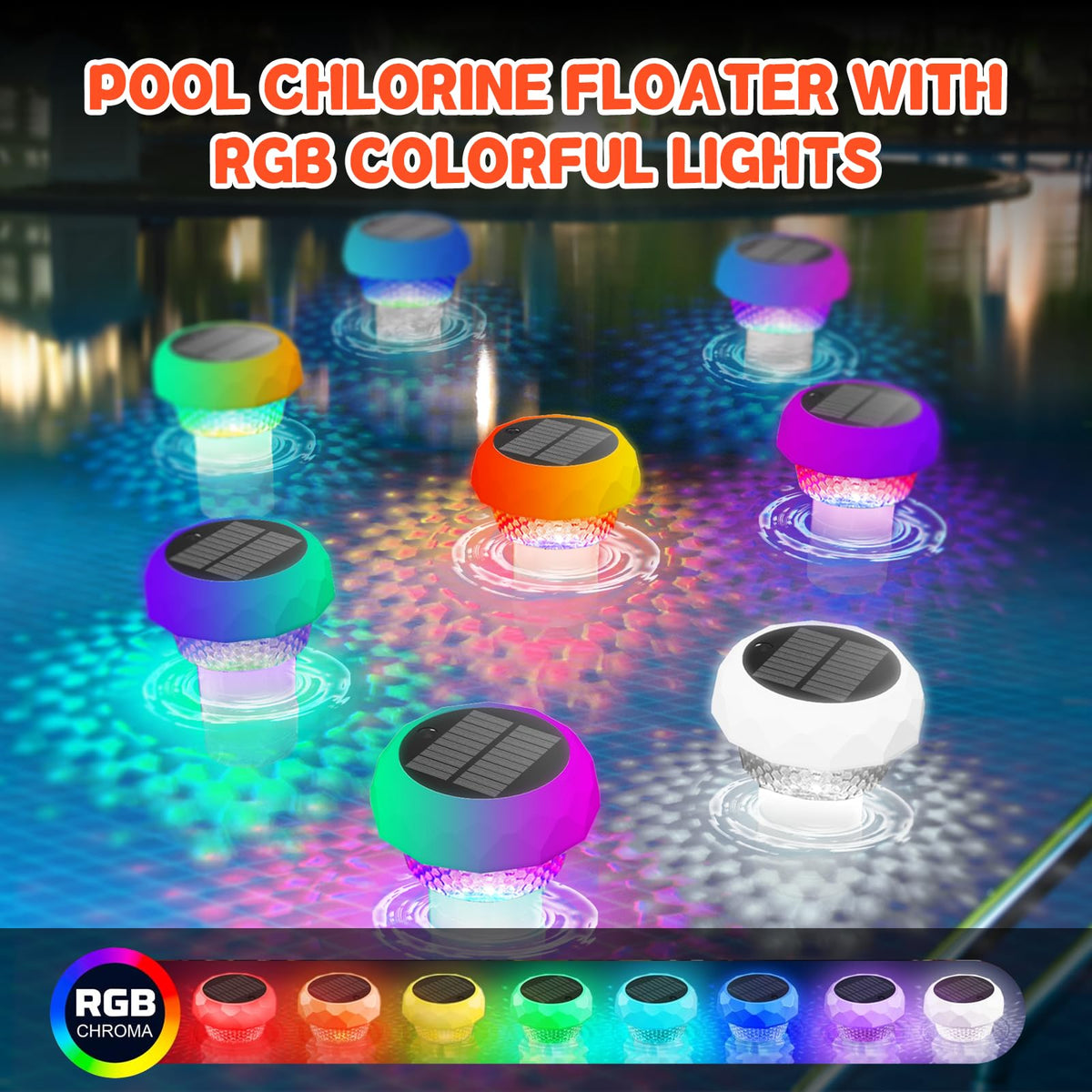 Honeasort dynamic RGB floating lights provide colorful mood lighting for parties