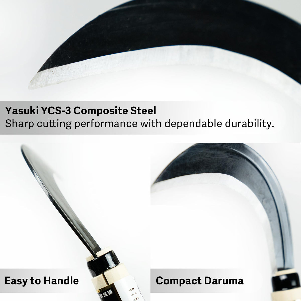 HONEN durable steel YCS-3 blade for repeated garden tasks.