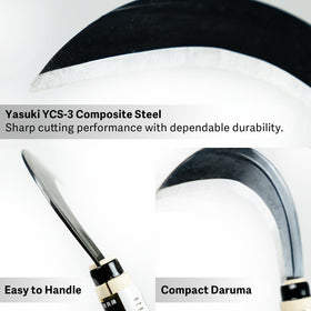 HONEN durable steel YCS-3 blade for repeated garden tasks.