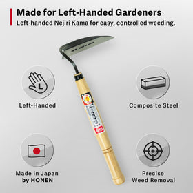 Honen precise weeding in tight spaces along borders and around plants