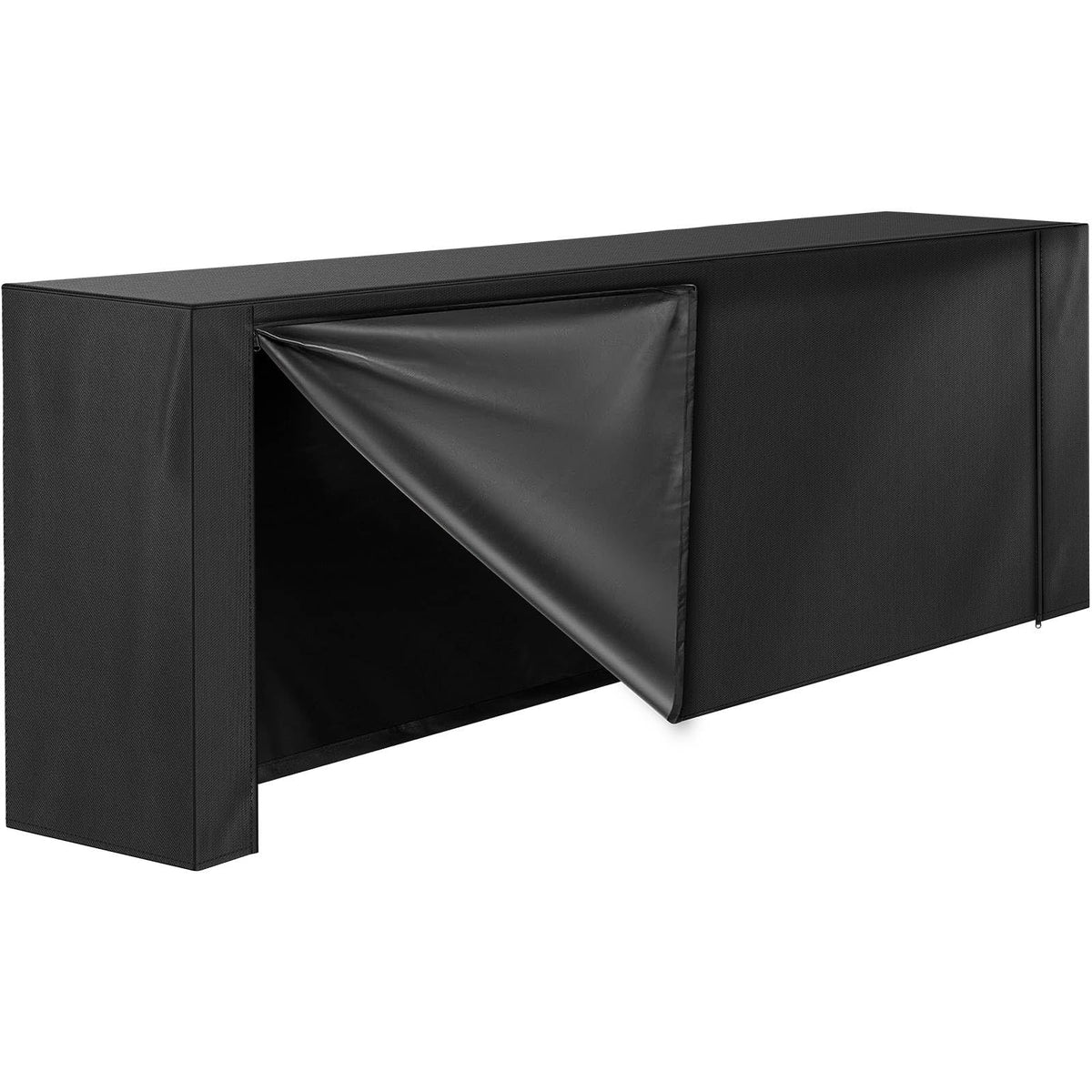HONEST OUTFITTERS 8ft firewood rack cover front view with waterproof 600D Oxford fabric