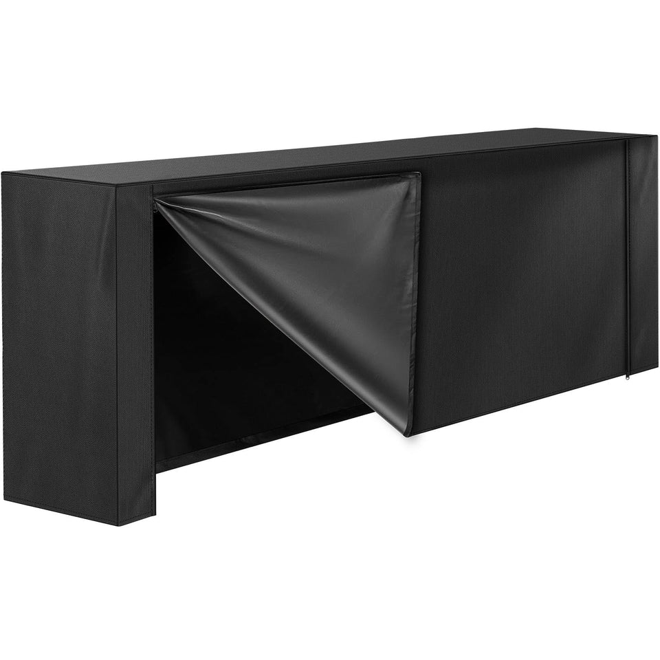 HONEST OUTFITTERS 8ft firewood rack cover front view with waterproof 600D Oxford fabric