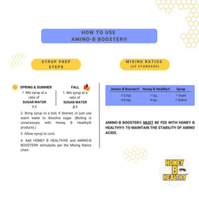 Bees in brood area with Amino-B Booster being used