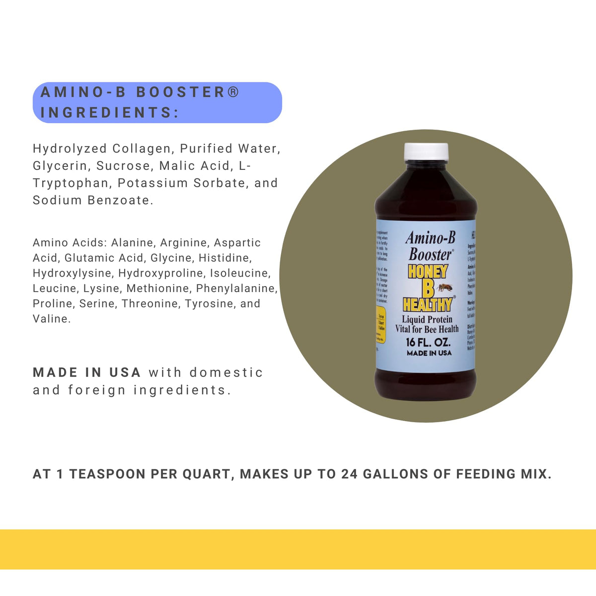 Applying Amino-B Booster as a protein drench in the brood area