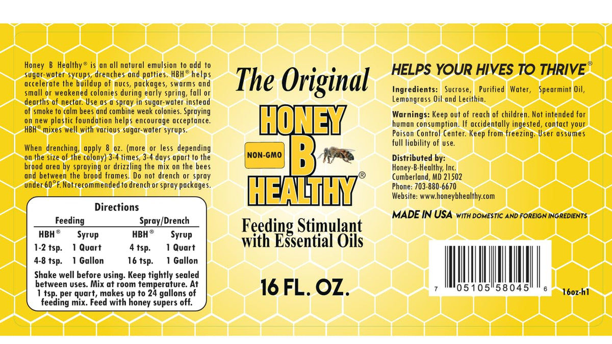 Honey B Healthy helps build up packages, nucs, and swarms when fed