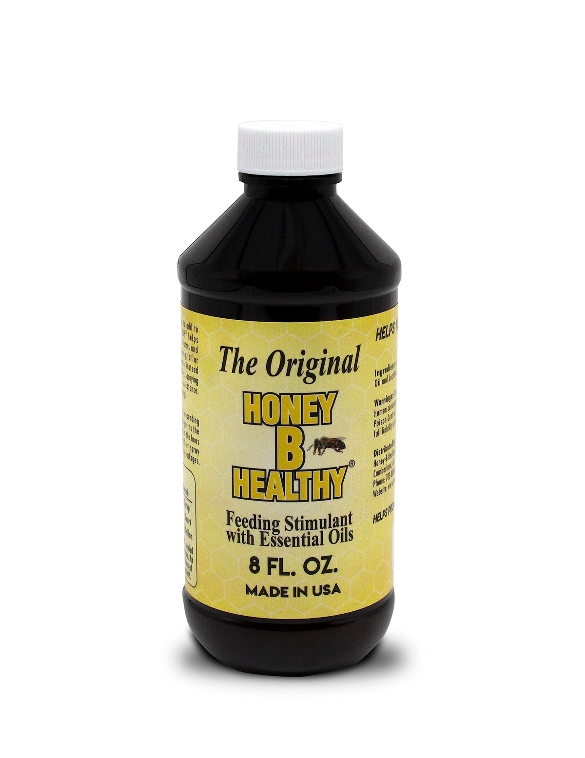 Honey B Healthy Original 8oz bottle front label highlights the original feeding stimulant for beekeeping.