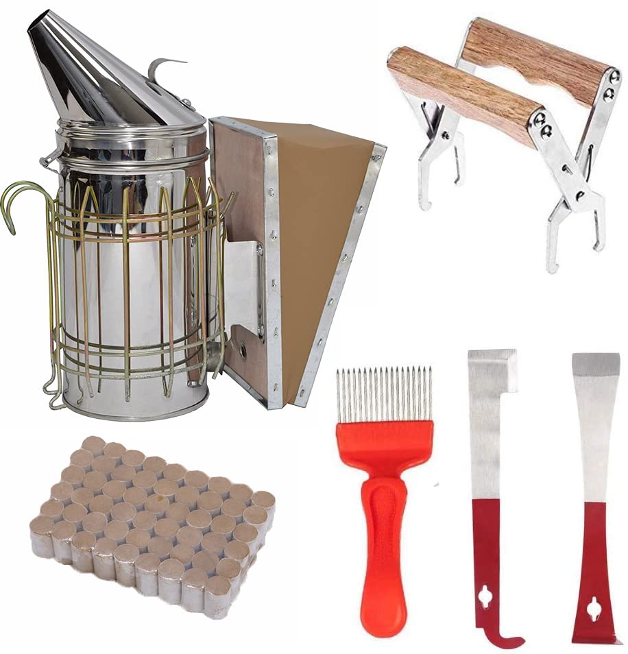 Honey Lake Bee Smoker Kit assembled for safe hive inspections.