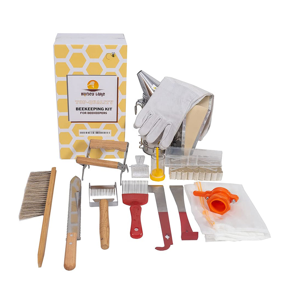 Honey Lake Bee Smoker Starter Kit calms bees during hive inspections for smoother sessions