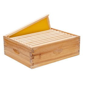 Honey Lake easy-assembly beehive box demonstrates pre-drilled holes and included screws