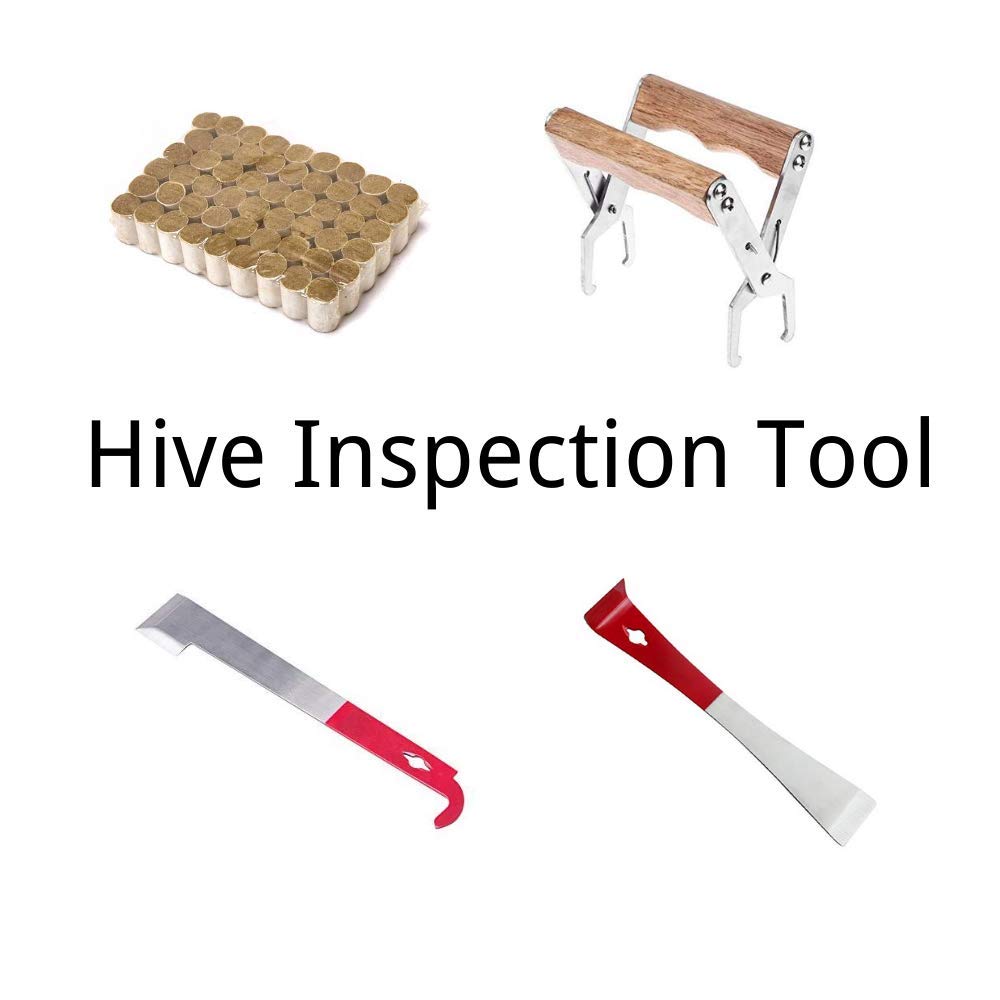 Honey Lake frame holder grip securing hive frames during work.