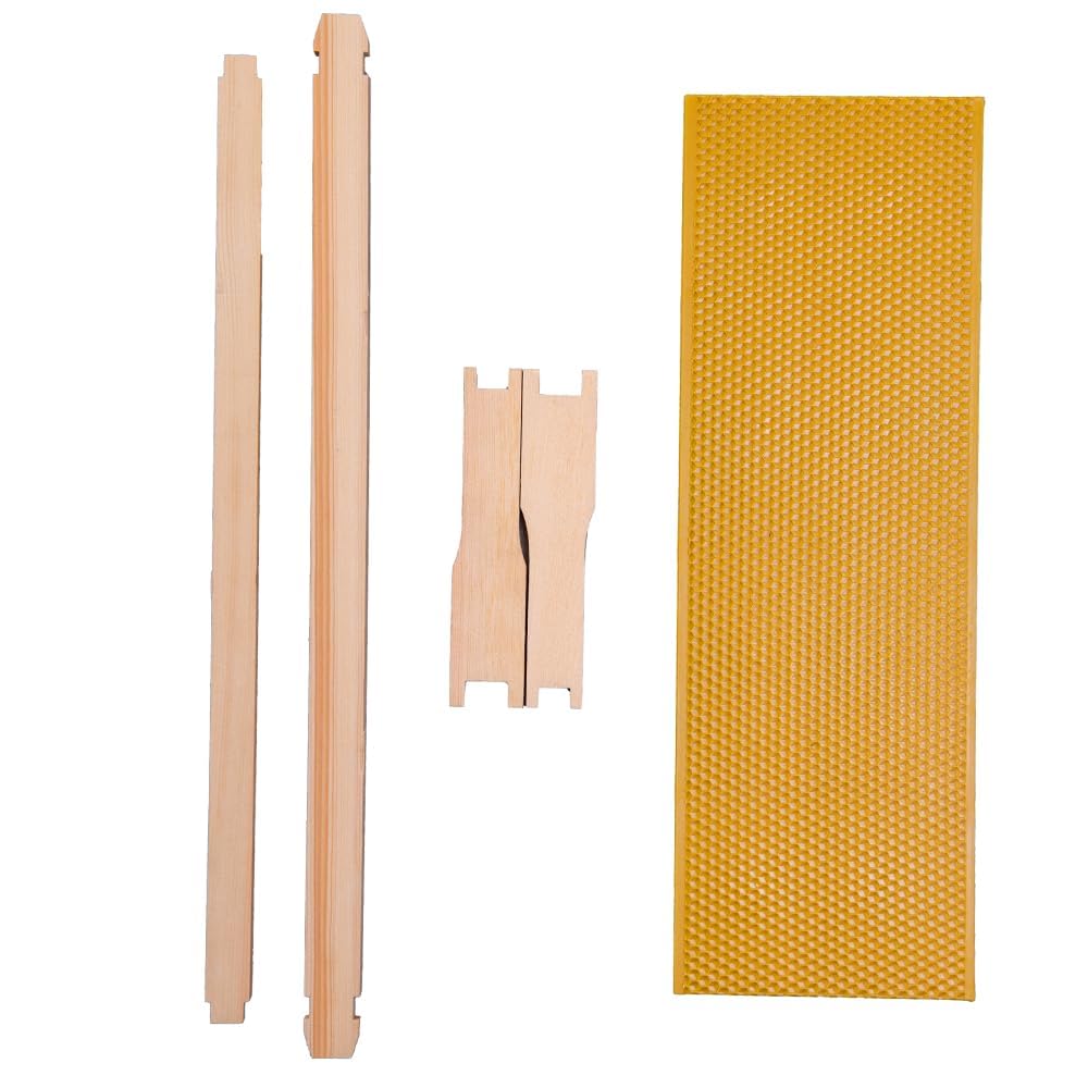Honey Lake premium wood frames with waxed foundations enable easy installation