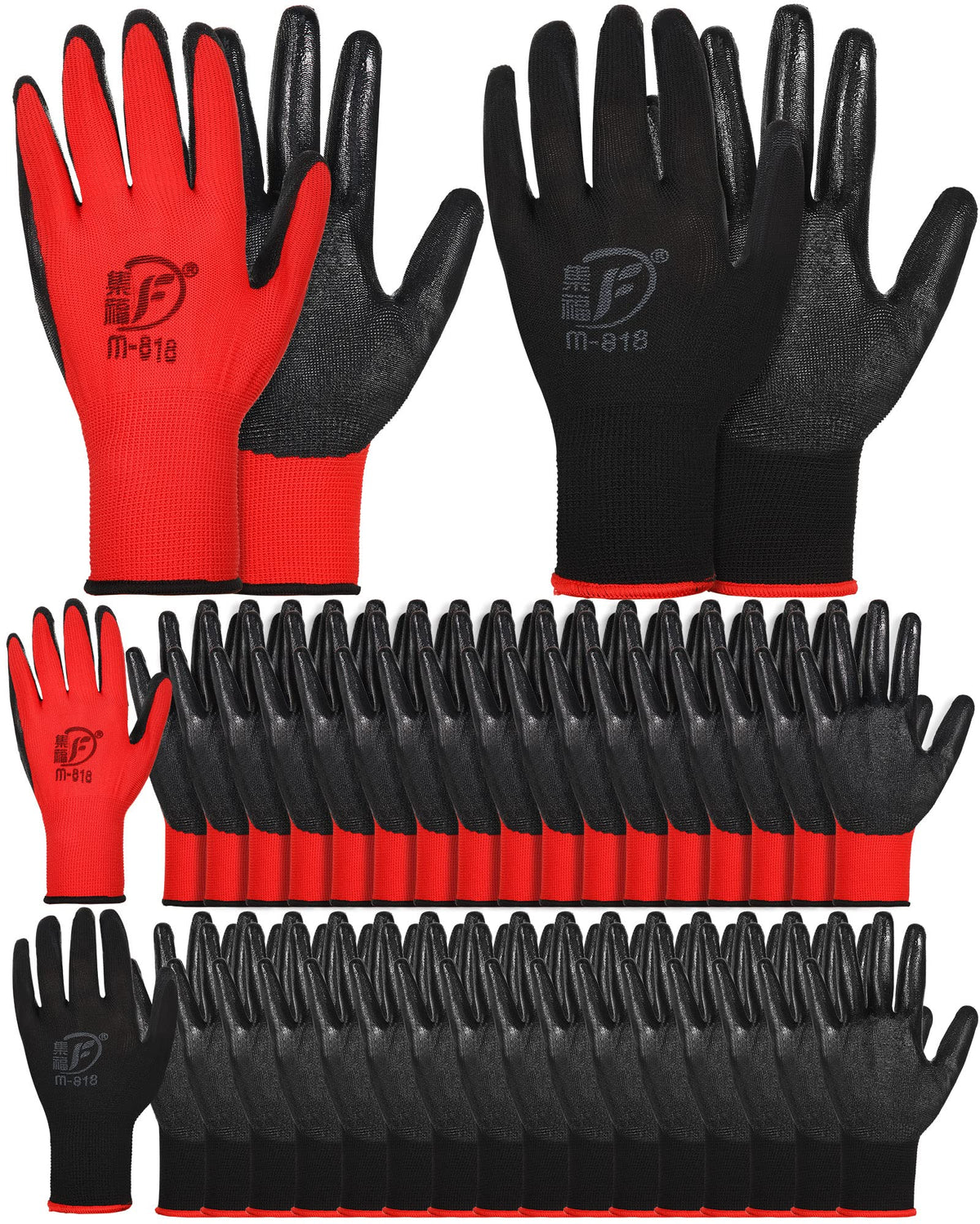 Honeydak 36 pairs gardening gloves pack for home gardening and daily tasks