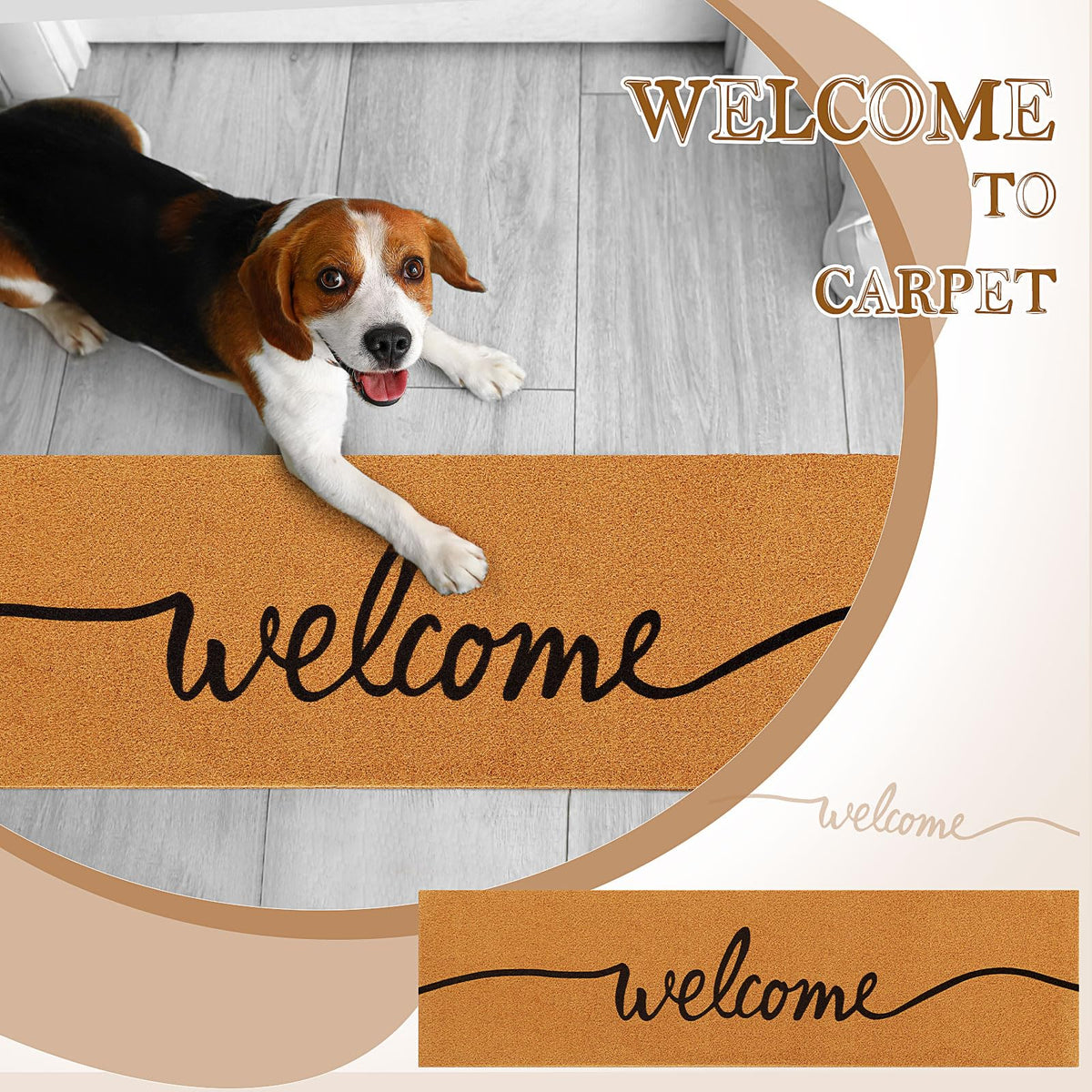 Honeydak faux-coir welcome mat adds curb appeal while staying easy to clean.