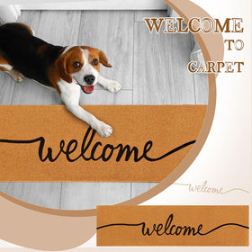 Honeydak faux-coir welcome mat adds curb appeal while staying easy to clean.