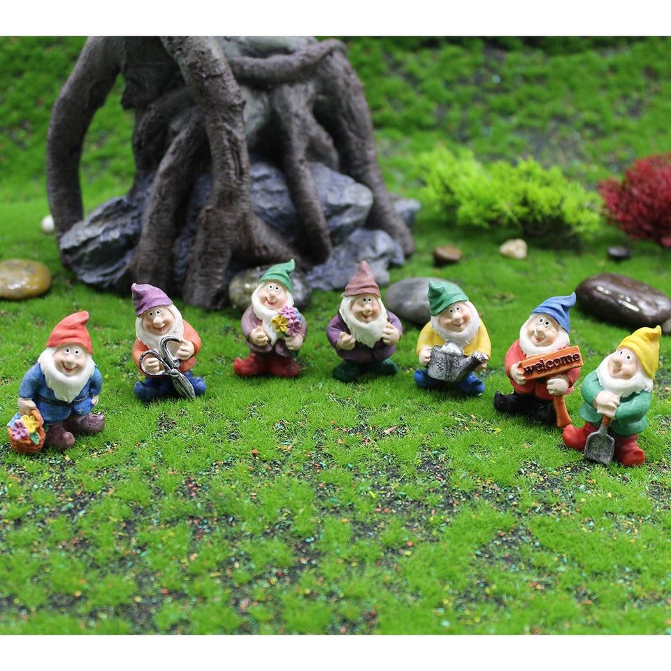 HONEYSHOW fairy garden gnomes set for charming outdoor display