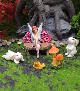 HONEYSHOW fairy figurine for enchanting garden decor and whimsical vibes.