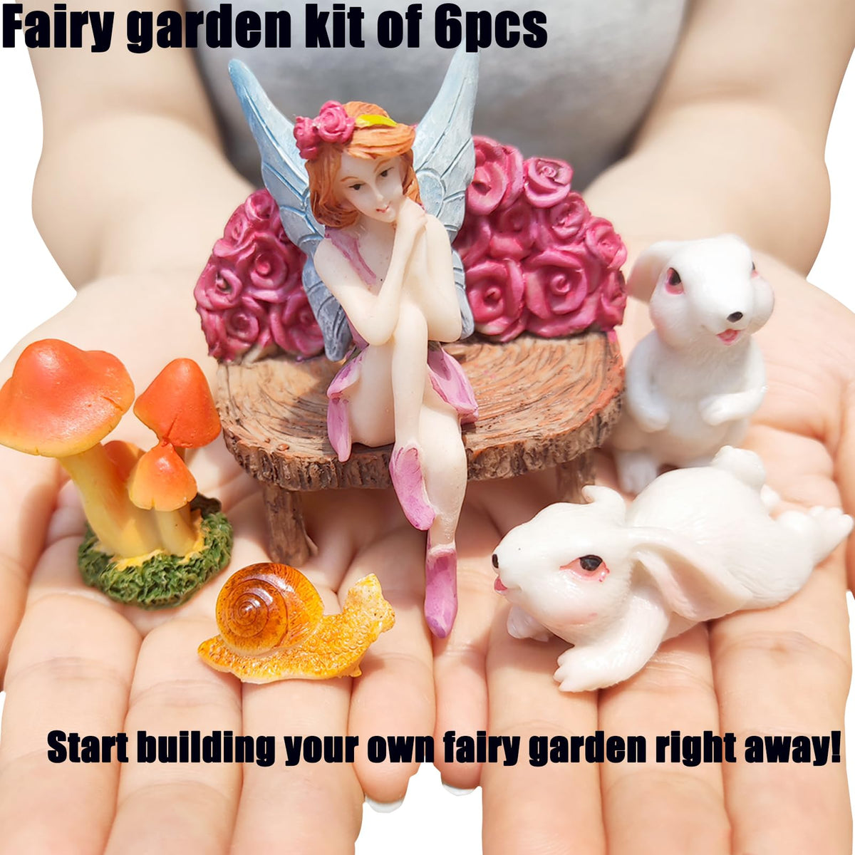HONEYSHOW flower chair adds a charming focal point to fairy garden pots.