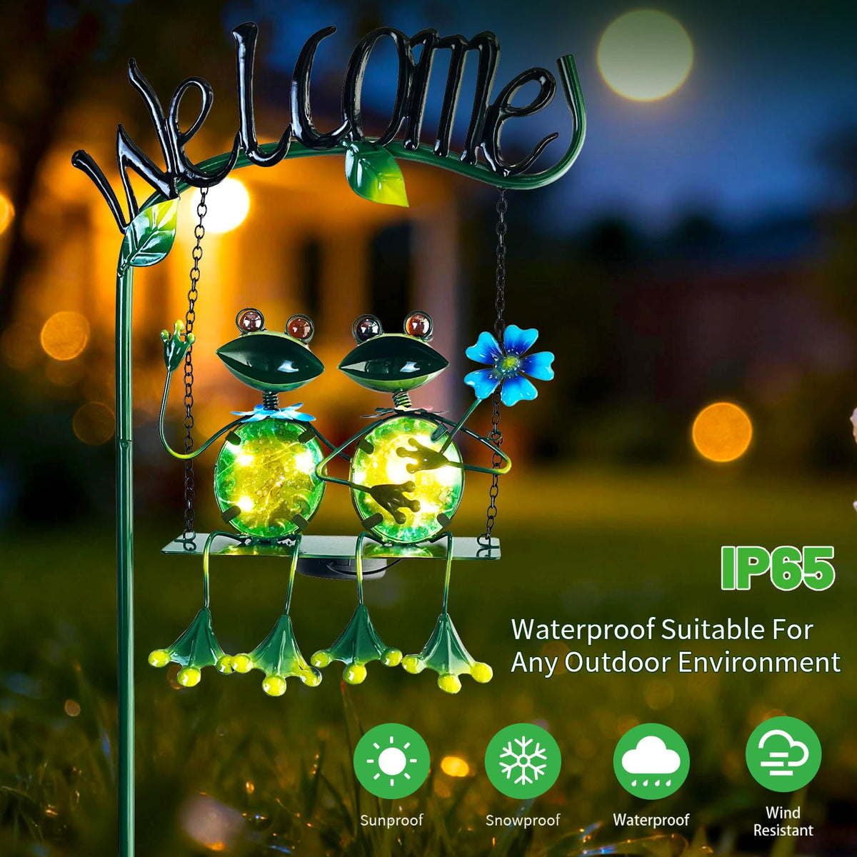 HONGLAND easy-install solar stake adds charm to any yard.